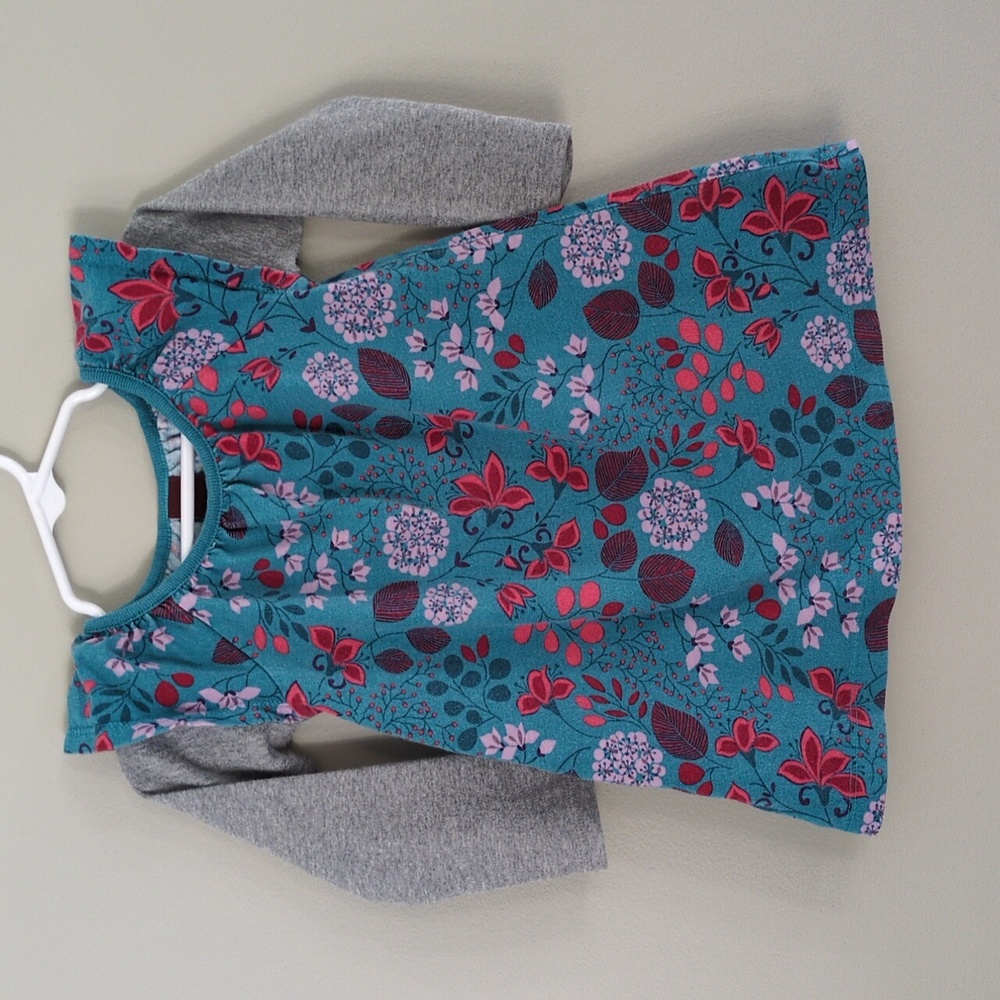 Tea Collection Floral Long Sleeve Dress Size 12-18 Months